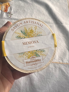 Mimosa såpe i treboks