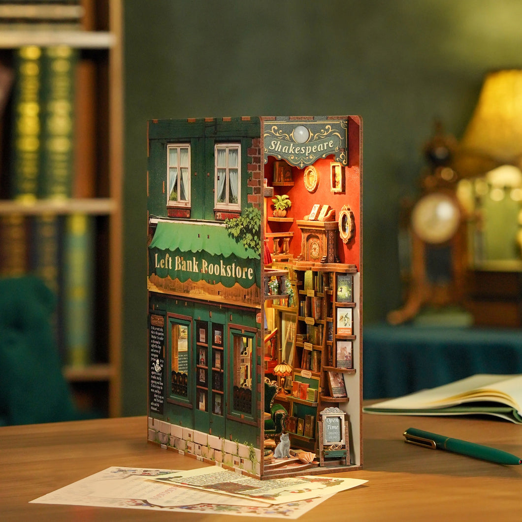 Diy Miniature House Book Nook Kit: Left Bank Bookstore