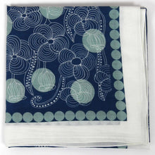 Burma Square Navy scarf