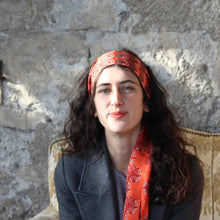 Bandeau silkeskjerf Orange Bindweed