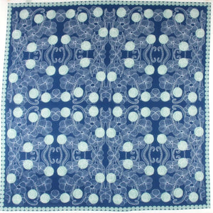 Burma Square Navy scarf