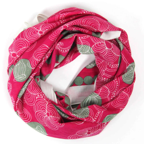 Burma Square Fuchsia scarf