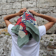 Palenque Square Coral scarf