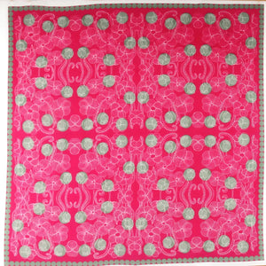 Burma Square Fuchsia scarf