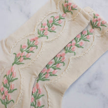 Antique tulip strømper - to farger